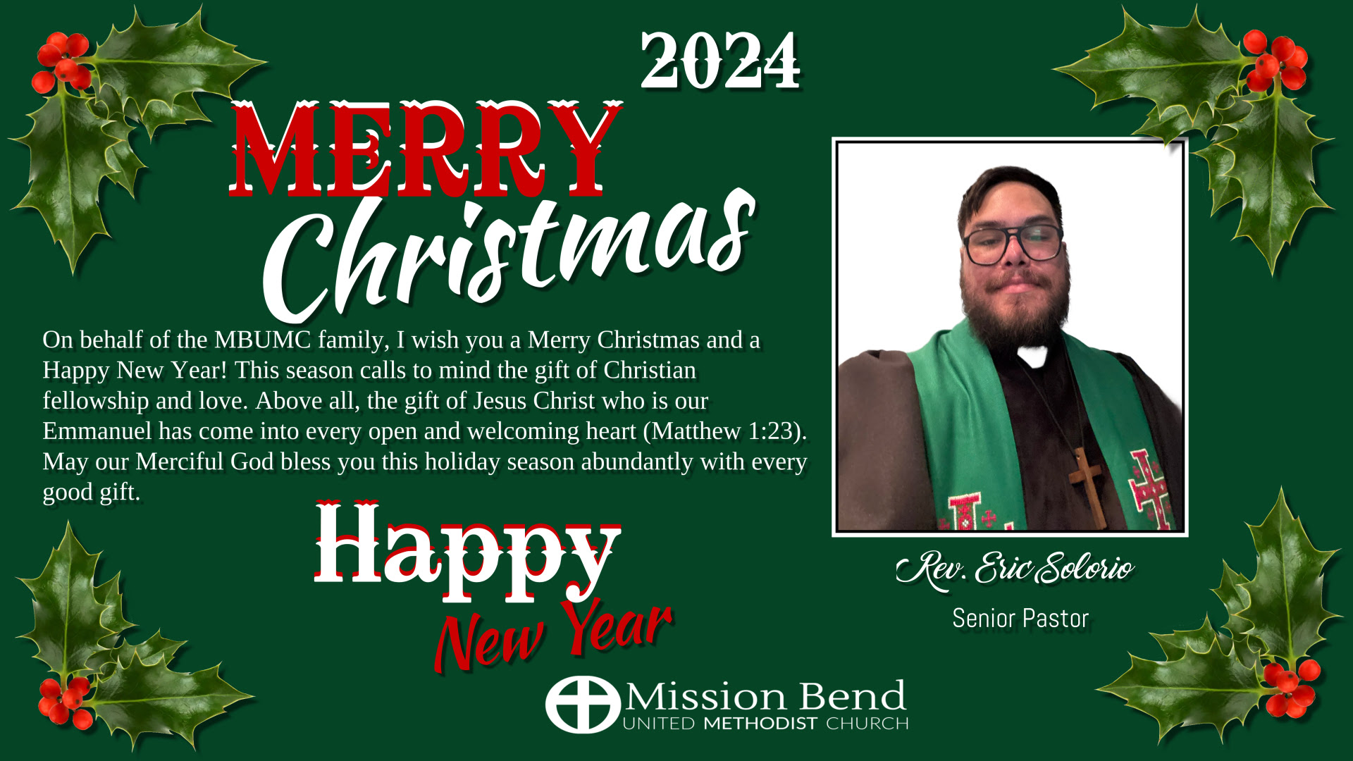 Happy New Year 2025 Mission Bend United Methodist